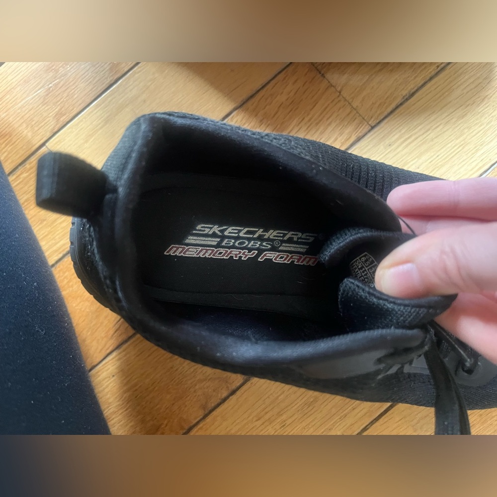Women’s Skechers BOBS Memory Foam All Black Sneakers- Size 6.5 - Picture 12 of 12